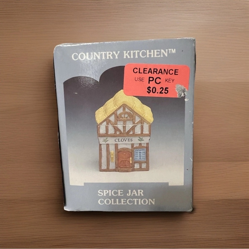 Vtg Spice Jar CLOVES Country Kitchen Collection 1994 NIB Miniature House Cottage